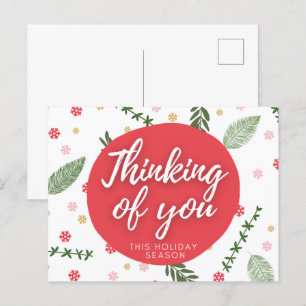 Thinking Of You Holiday Postcard