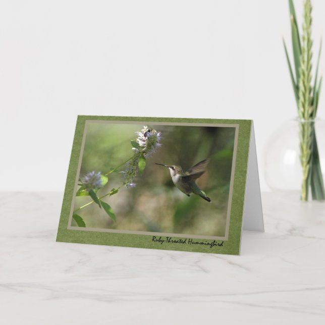 Thinking of you Hummingbird Card (Front)