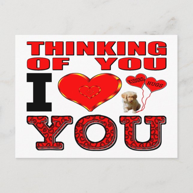 Thinking Of You I Love You Postcard (Front)