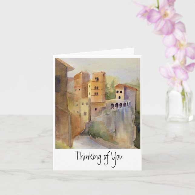 Thinking of You - Italian Village Card (Orchid)