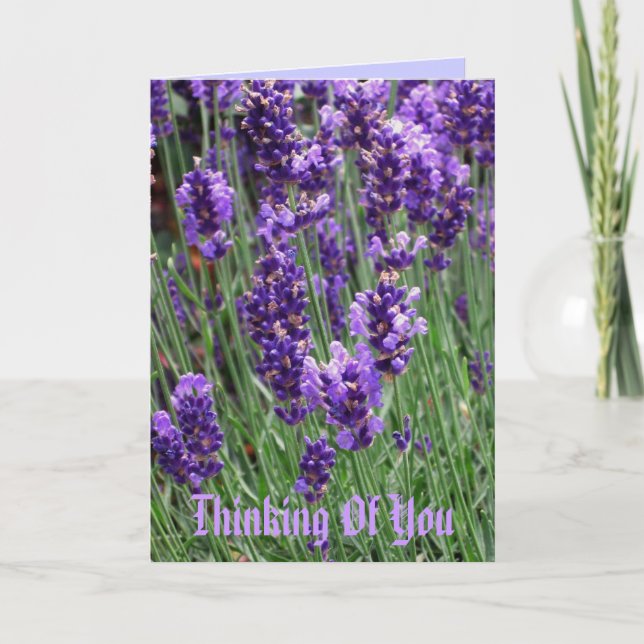 Thinking Of You, lavender Card (Front)