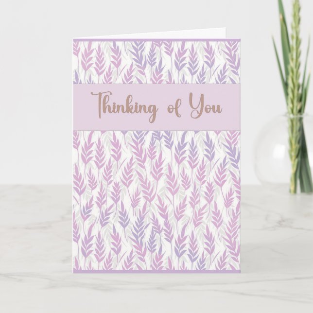 Thinking of You Lavender Greeting Card (Front)