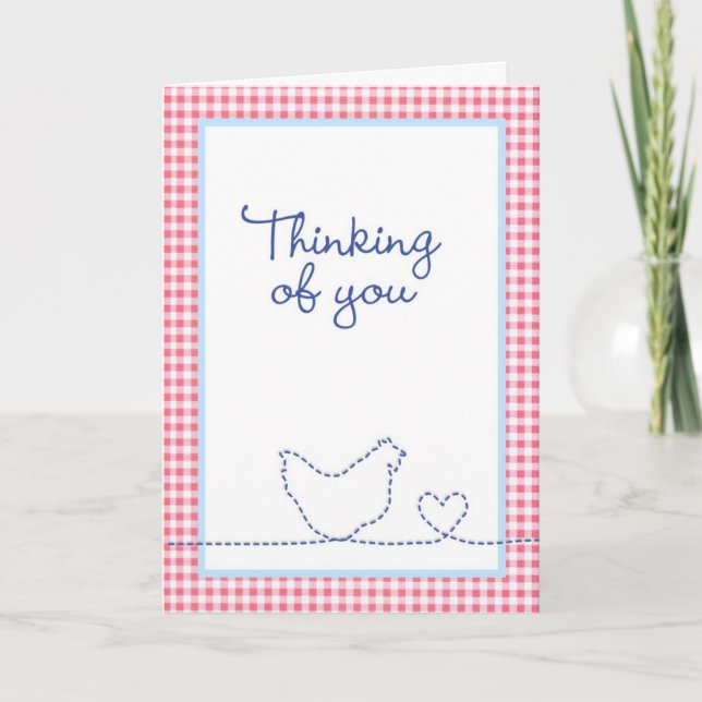 Thinking of you: loss of a hen card (Front)