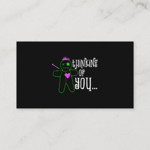 Thinking Of You Mardi Gras Voodoo Doll Business Card