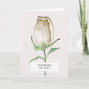 thinking of you, Modern, elegant, rose, Card