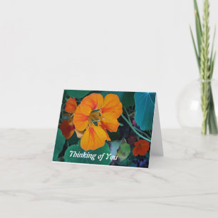 Thinking of You Nasturtium Card