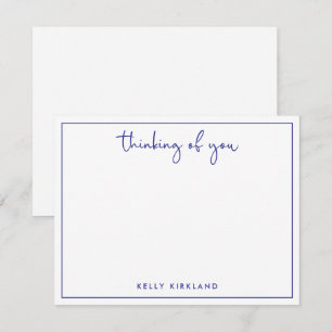 Thinking of You Navy Blue Personal  Card
