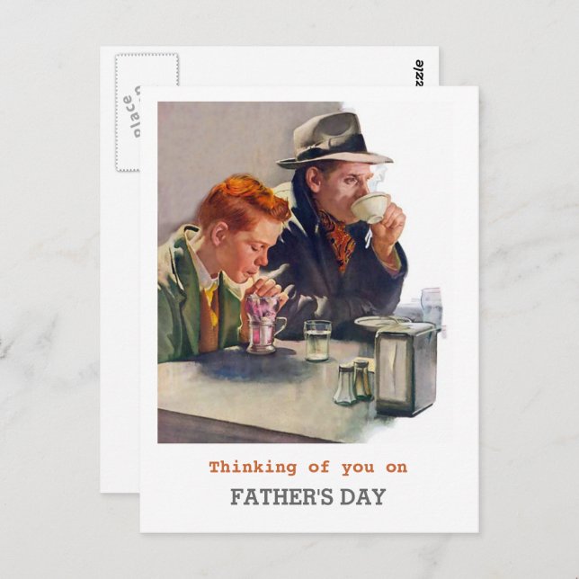 Thinking of you on Father's Day. Postcards (Front/Back)