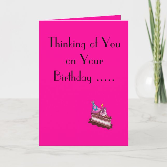 Thinking of You on your birthday... Card (Front)