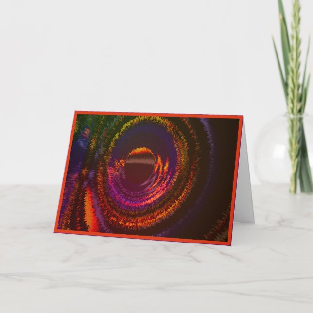 Thinking of You Orange Abstract Card (Front)