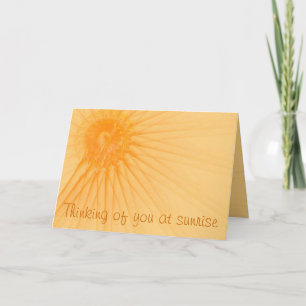 Thinking Of You Orange Abstract Sunshine Template