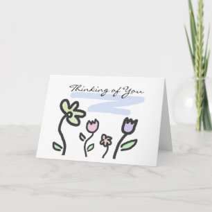 Thinking of You - Pastel Garden Card