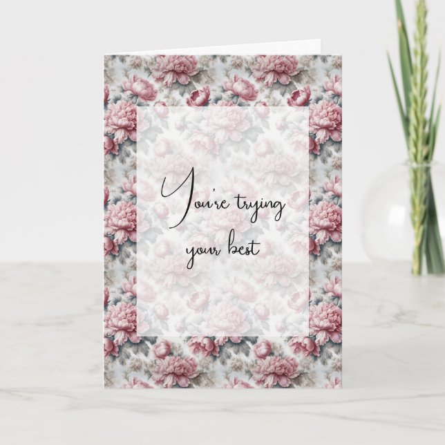 Thinking Of You Peonies Card (Front)