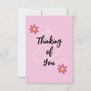 Thinking of You Pink Greeting Card