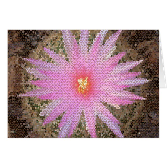 Thinking of You Pink Mosaic Barrel Cactus Bloom (Front Horizontal)