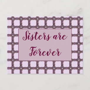 Thinking of You Pink Purple Special Sister Postcard