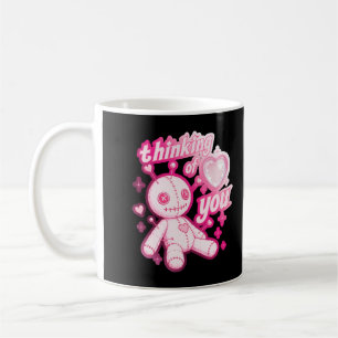 Thinking of You Pink Voodoo Doll Gothic Kawaii Coffee Mug