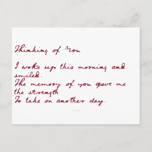 Thinking Of You Poem Postcard