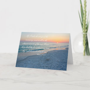 Thinking of You - Psalms 139:9-10 - Beach Sunset Card