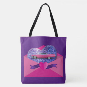 Thinking Of You Purple Shoulder Tote Bag