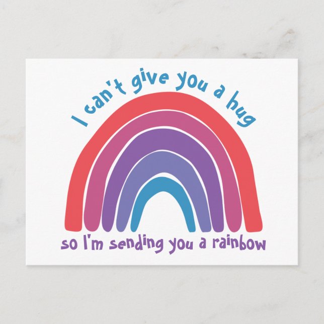 Thinking of You Rainbow Post Card (Front)