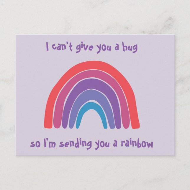 Thinking of You Rainbow Post Card (Front)