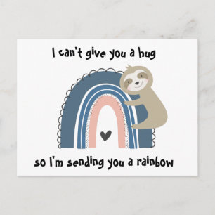 Thinking of You Rainbow Sloth Post Card