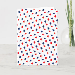 Thinking Of You Red And Blue Stars Card