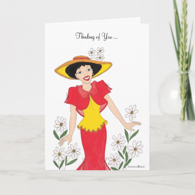 Thinking of you Red and Yellow Card (Front)