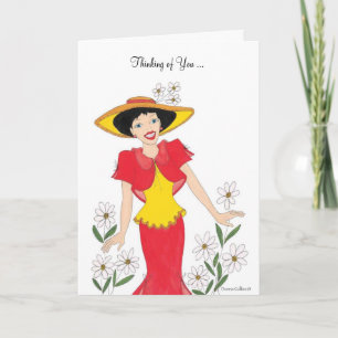 Thinking of you Red and Yellow Card