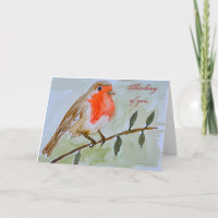 Thinking of You Robin Card