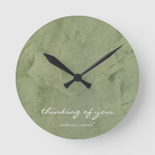 Thinking Of You Sage Wall Clock
