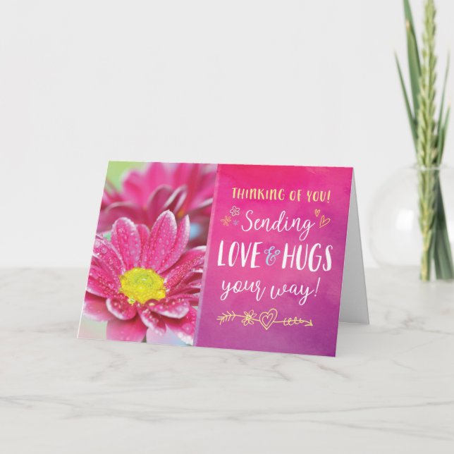 Thinking of You, Sending Love & Hugs your way! Tha Thank You Card (Front)