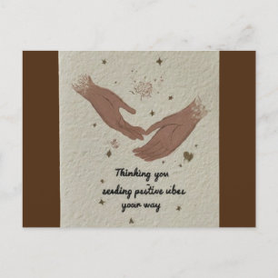 "Thinking of You—Sending Positive Vibes Your Way" Postcard