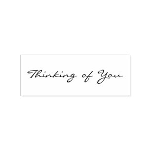 Thinking of You Simple Elegant Miss You Love Rubber Stamp