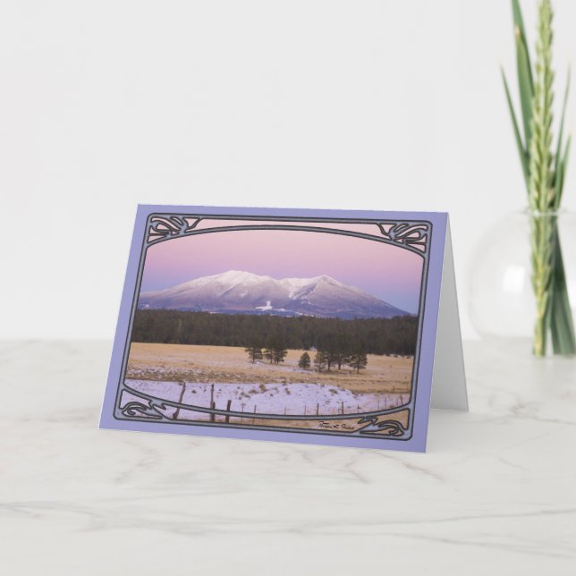 Thinking Of You Snow Capped San Francisco Peaks Card (Front)