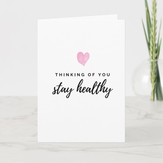 Thinking of you Stay Healthy Card (Front)