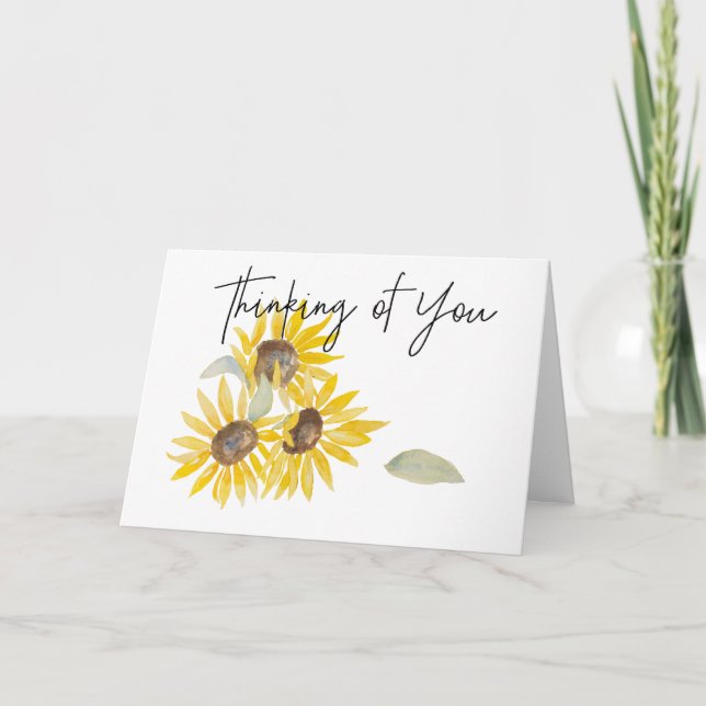 Thinking of you Sunflower Card (Front)