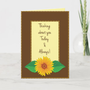 Thinking of You Sunflower Card