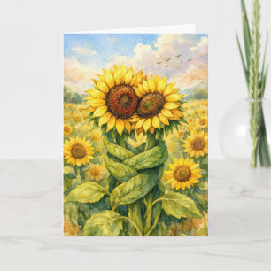 Thinking of You Sunflower Hug Card