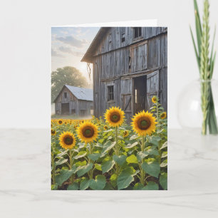 Thinking of You Sunflowers Card