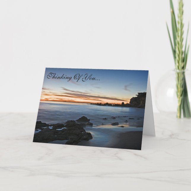 Thinking of You Sunset Beach Card (Front)