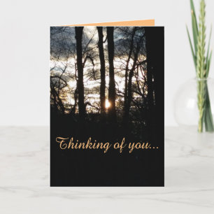 Thinking of You Sunset Trees Card