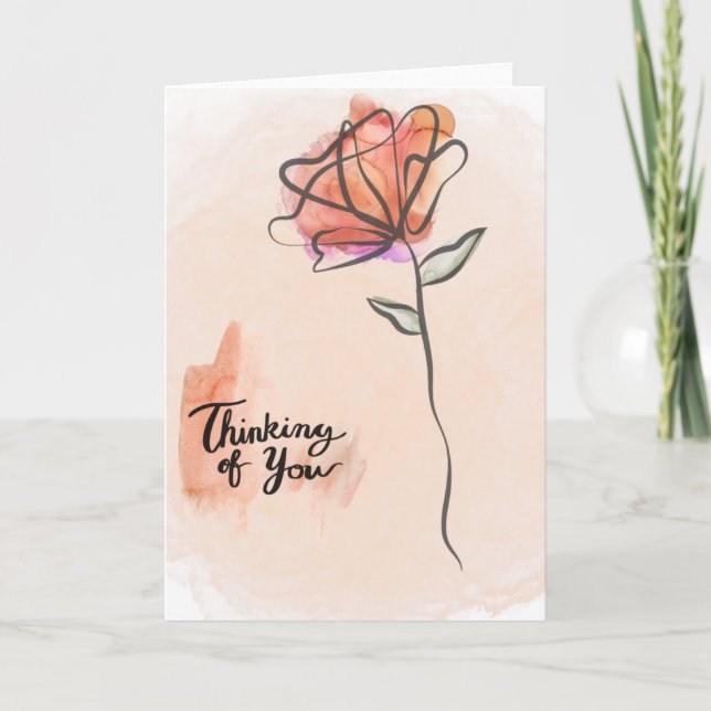 Thinking of You Sympathy Condolences Card (Front)