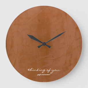 Thinking Of You Tangerine Wall Clock