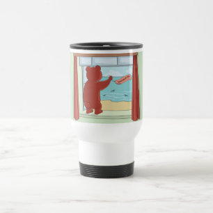 Thinking of You Teddy Bear Missing You Cute Art Travel Mug