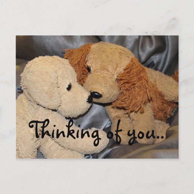 Thinking of you teddy bears postcard (Front)