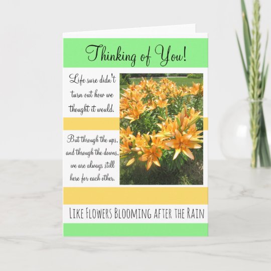 Thinking of You, Tough Times Encouragement Card  Zazzle.co.uk