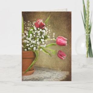 thinking of you tulip bouquet card