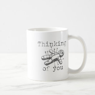 Thinking Of You Voodoo Doll Funny Halloween 2024 Coffee Mug